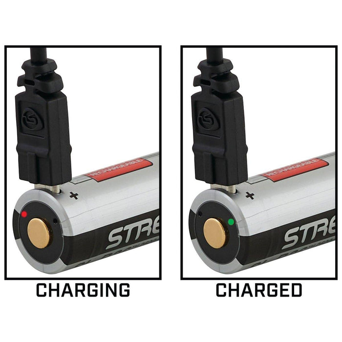 2 Baterias / Pila Recargable USB Li - Ion 3.7V, 2600mAh SL - B26 antes 18650 - Streamlight 22102 - DIBAMEX