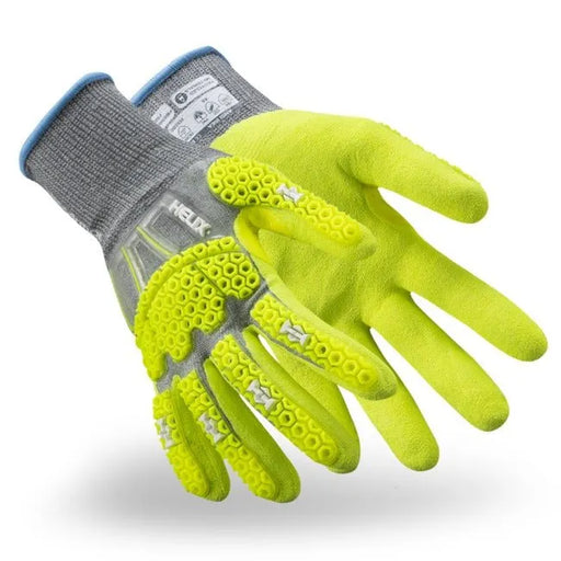 Guantes HexArmor Helix® 3014IMP con Protección Contra Impactos y Corte A6 - Palma de Nitrilo Arenoso - DIBAMEX