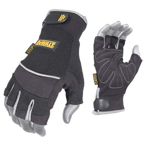 Guantes Sin Dedos de Cuero Sintético para Técnicos DEWALT DPG230 - DIBAMEX