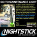 Nightstick NSR-2168G - Luz de Trabajo Recargable LED con Imanes - 600 lúmenes - DIBAMEX