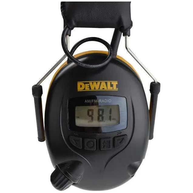 Protector Orejera Auditiva DEWALT DPG15 con Radio Digital AM/FM - NRR 25dB - DIBAMEX