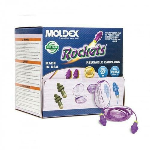 Rockets® Tapones Auditivos Reutilizables - NRR 27dB - Moldex